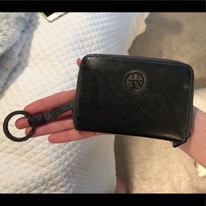 Tory Burch zip around wallet with keychain